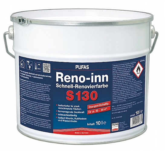 Pufas Schnell-Renovierfarbe Reno-inn S130, 10 l