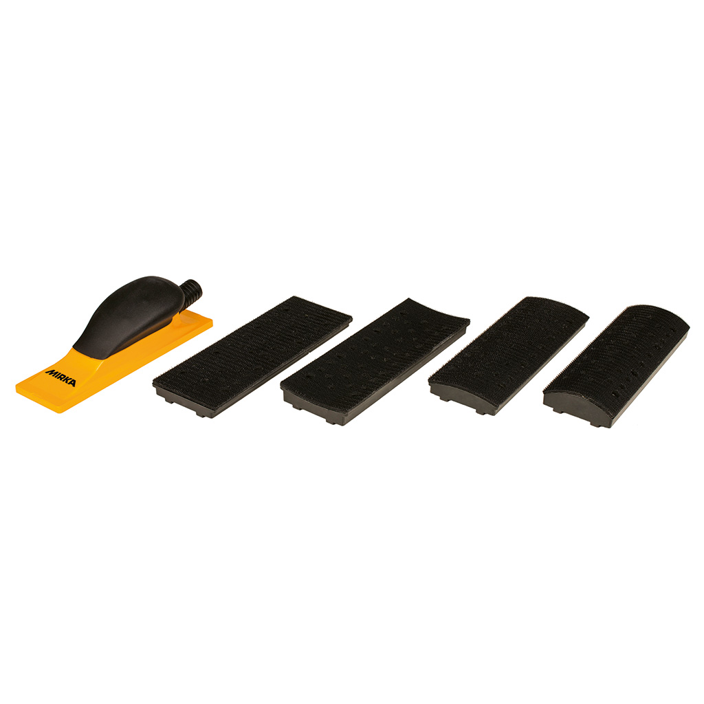 Mirka Handblock Kit 70 x 198 mm, Gelb, Hart, 40 Loch, 1er Pack