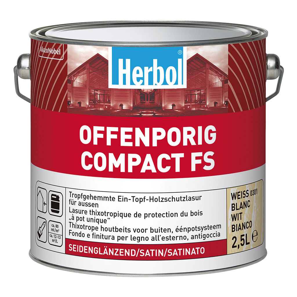 Herbol Lasur Offenporig Compact FS, Basis Ta2, 990 ml