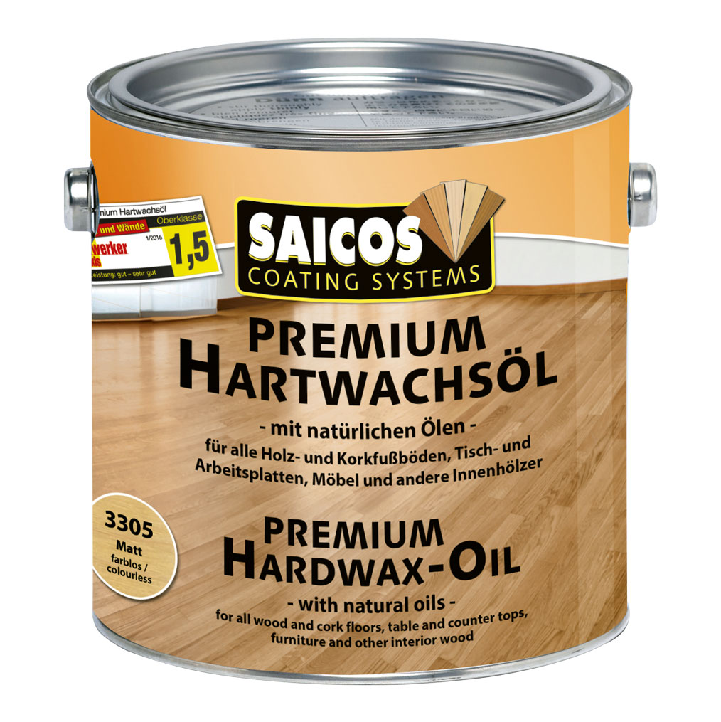 Saicos Premium Hartwachsöl, Farblos, Matt, 750 ml