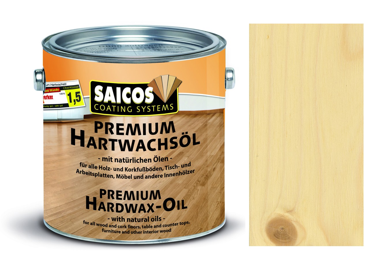 Saicos Premium Hartwachsöl Farblos, Matt, 10 l