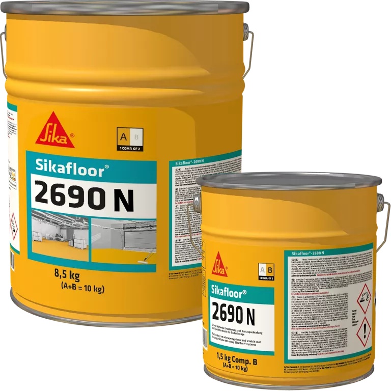 Sika Epoxidharzversiegelung Sikafloor 2690 N, RAL 7032, 30 kg