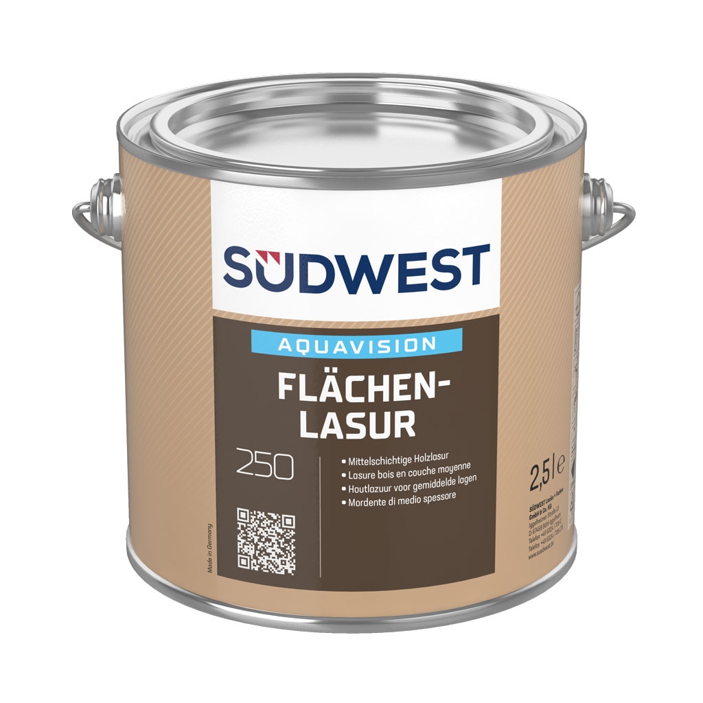 Südwest AquaVision Flächen-Lasur, Isolierweiß, 2,5 l