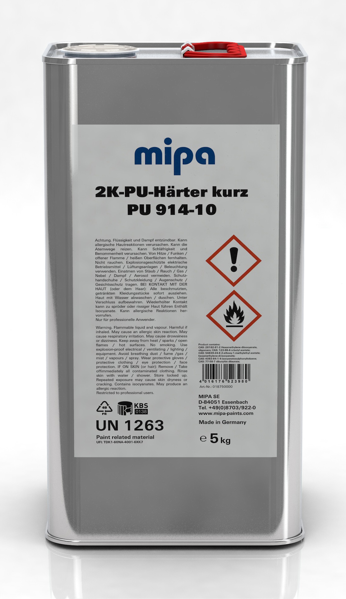 Mipa PU 914-10 2K-PU-Härter Kurz, 5 kg