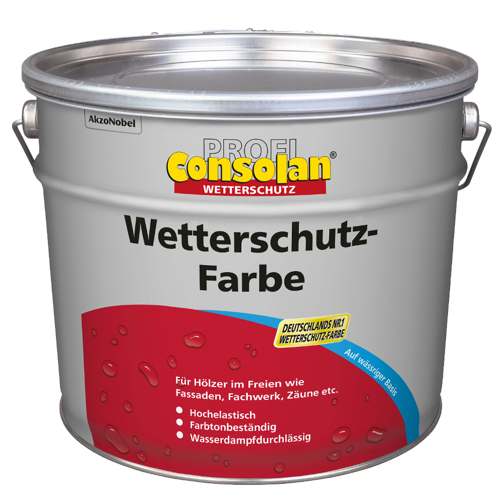 Consolan Farbe Wetterschutz-Farbe Profi, Basis A1, 10 l