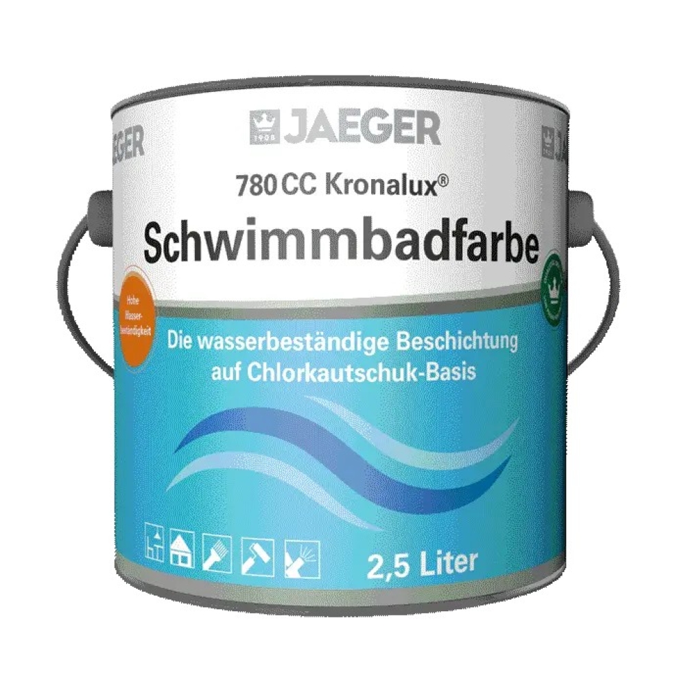 JAEGER Kronalux Schwimmbadfarbe 780cc, Capriblau, 2,5 l