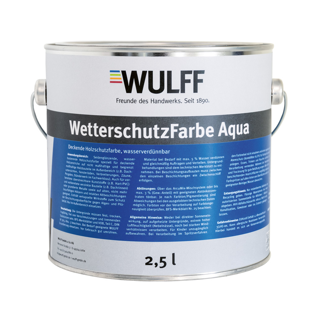 Arculux Wetterschutzfarbe Aqua, Weiß, 10 l
