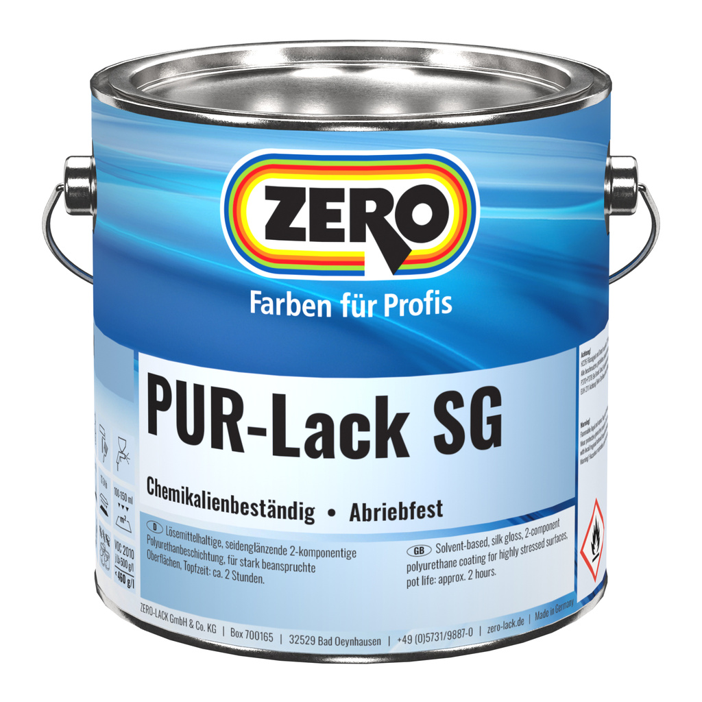 ZERO-LACK PUR Lack Seidenglanz New Generation, Weiß, 750 ml