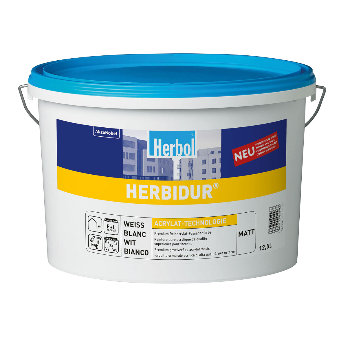 Herbol Fassadenfarbe Herbidur, Basis DU1, 1 l