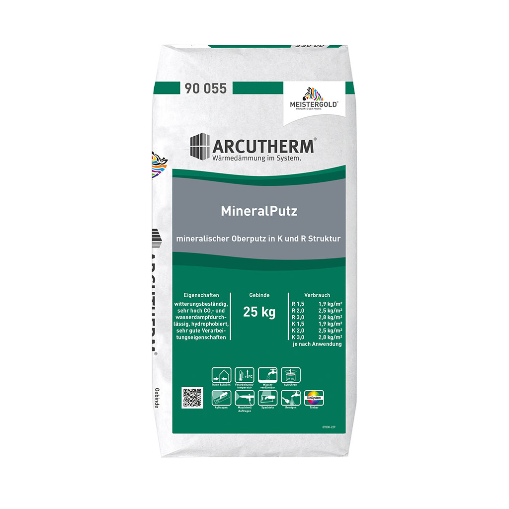 Arcutherm® Mineralputz Weiß, R 1,5