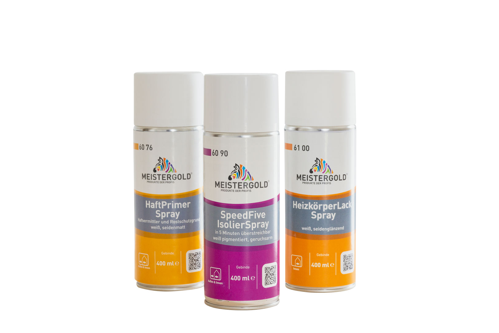 Meistergold Heizkörperlack Spray, Seidenglänzend, 0,4 l