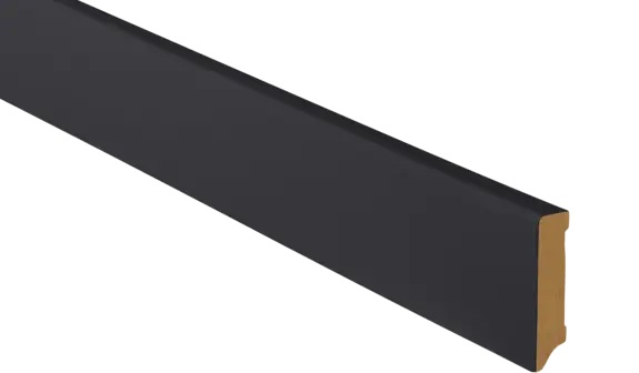 Ter Huerne Sockelleiste, Schwarz Matt, 2400 x 80 x 22 mm