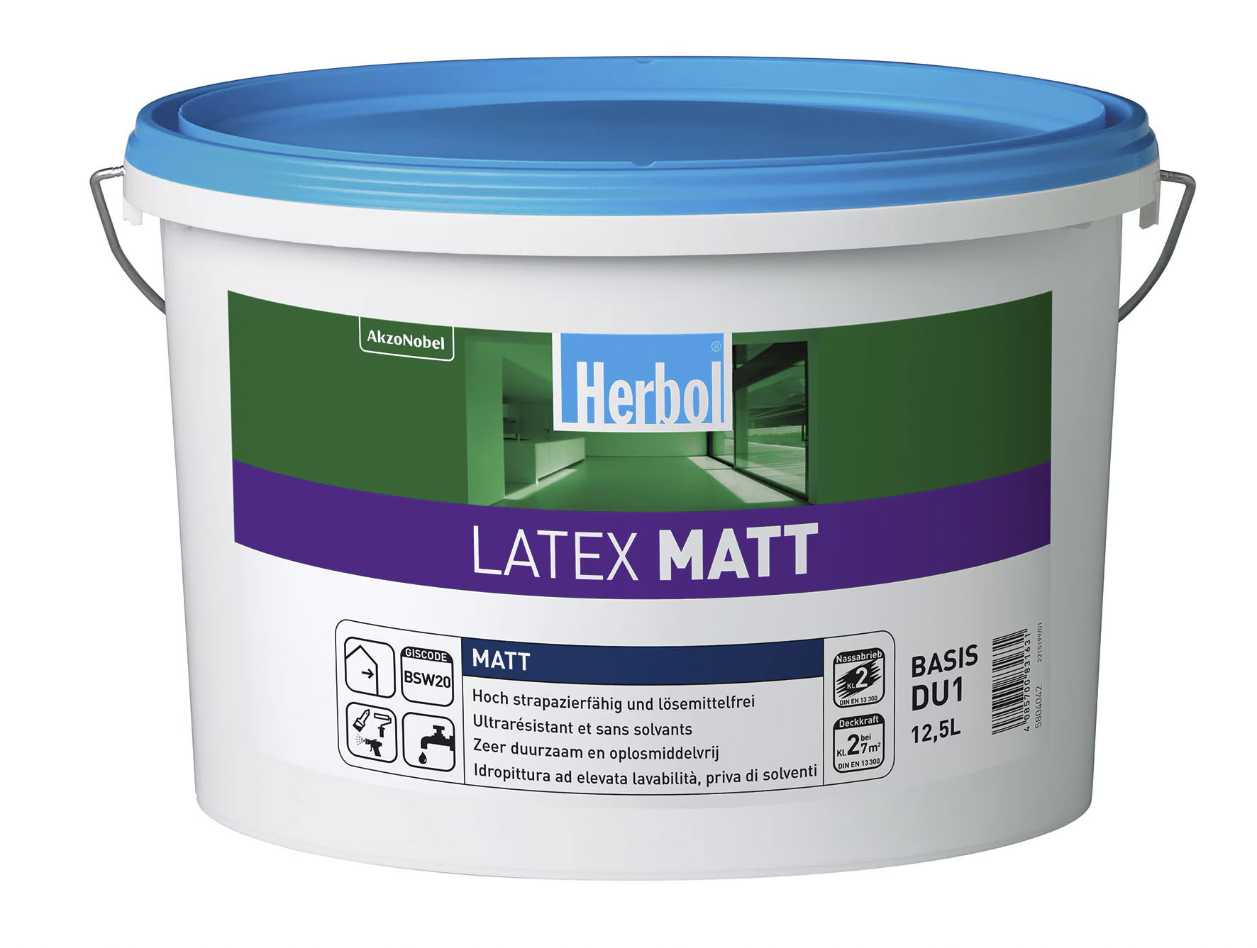 Herbol Wandfarbe Latex Matt, 2,5 l