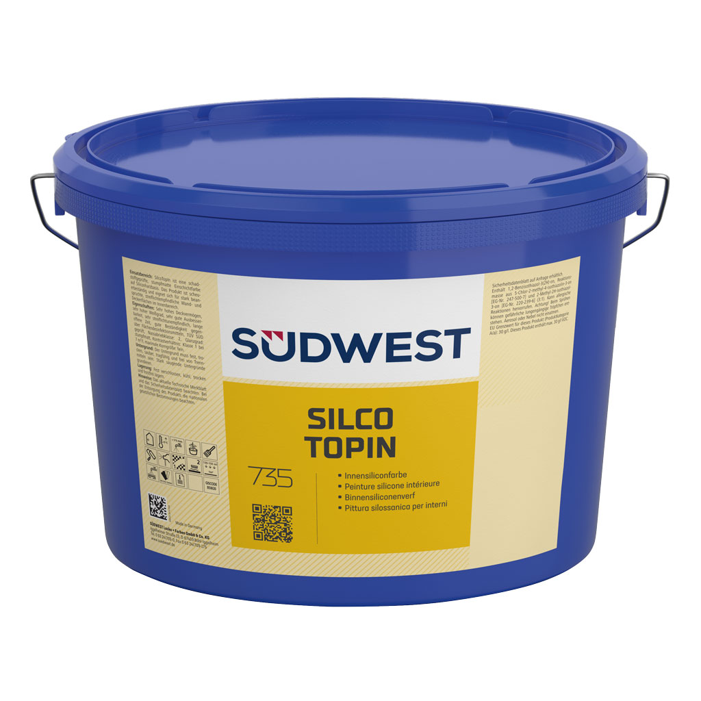 Südwest Innenfarbe Silco TopIn, 9110 Weiß, Stumpfmatt, 12,5 l