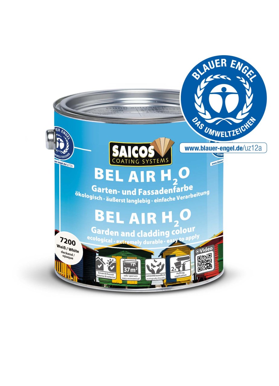Saicos Bel Air H2O Garten- und Fassadenfarbe, Anthrazit, Transparent