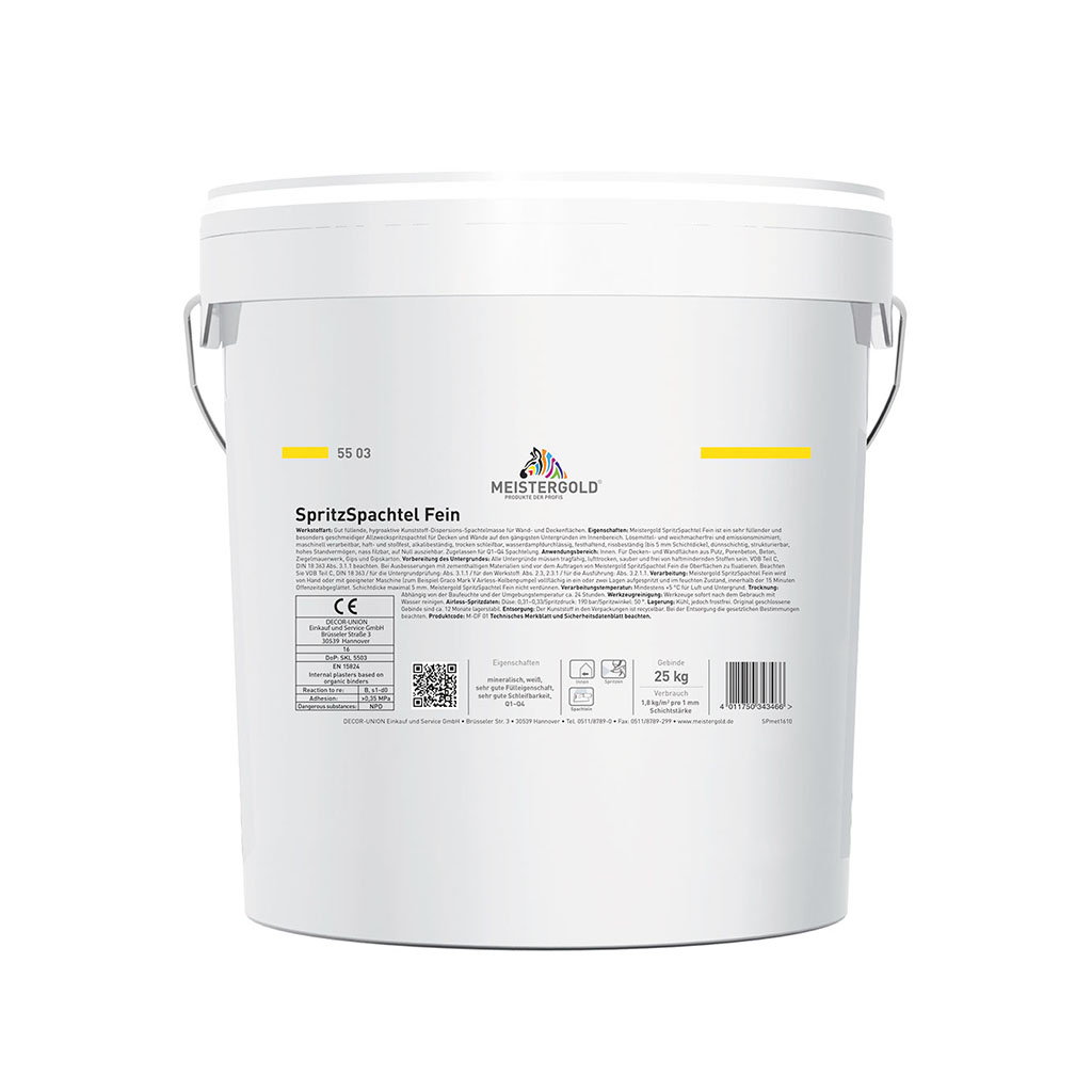 Meistergold Spritzspachtel Fein Eimer, 25 kg