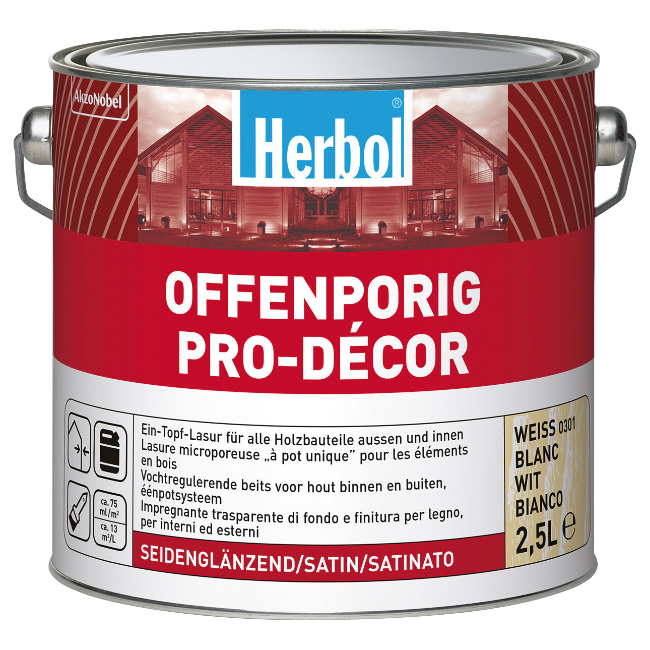 Herbol Holzlasur Offenporig Pro-DÃ©cor, 1 l