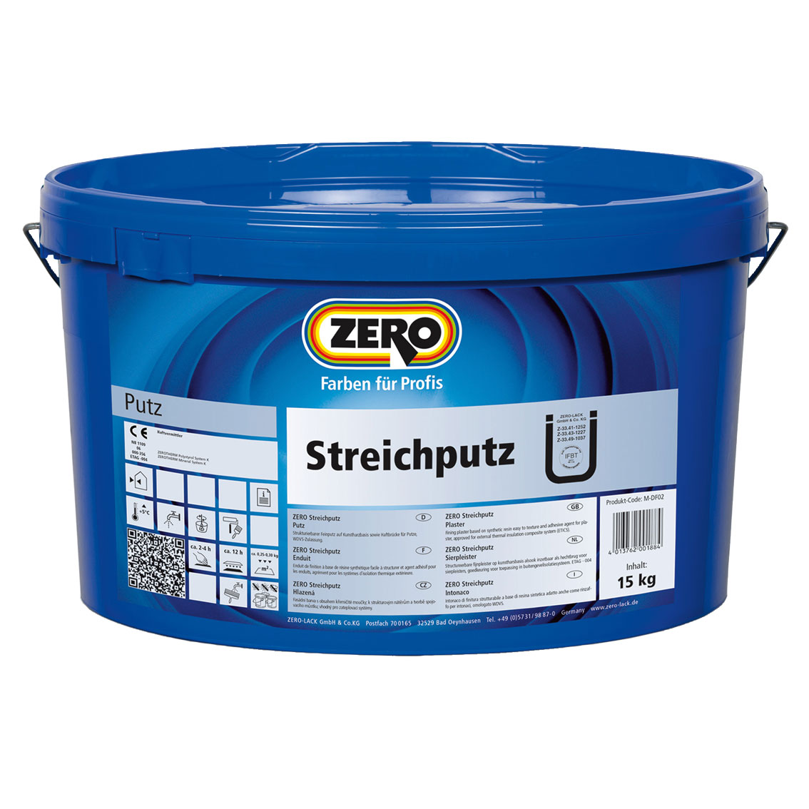 ZERO-LACK Streichputz, Weiß, Matt