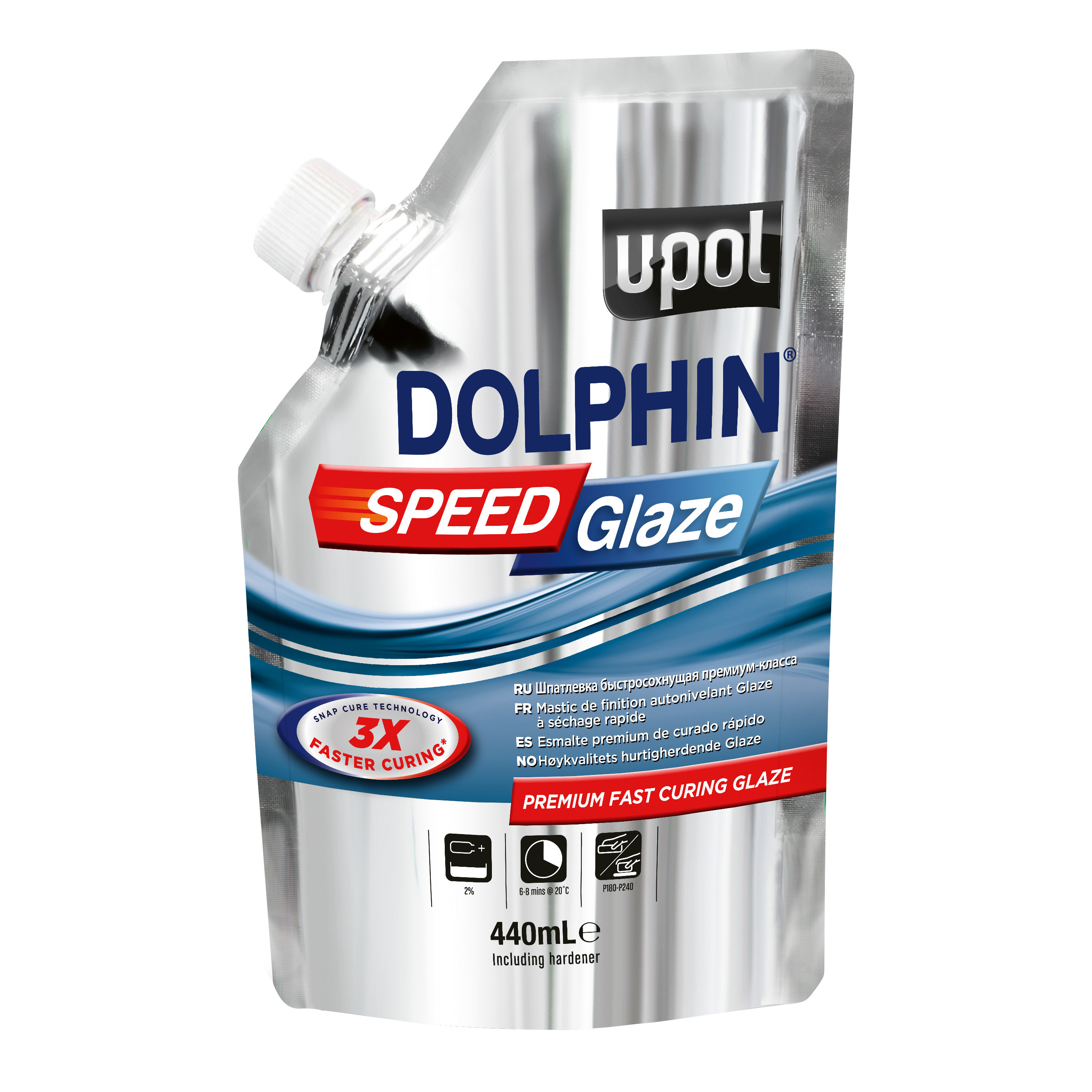 UPOL Premium schnellhÃ¤rtender Spachtel Dolphin Speed Glaze, Blau, 440