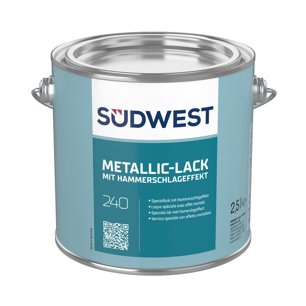 Südwest Metallic-Lack Hammerschlageffekt, 0016 Blau, 750 ml