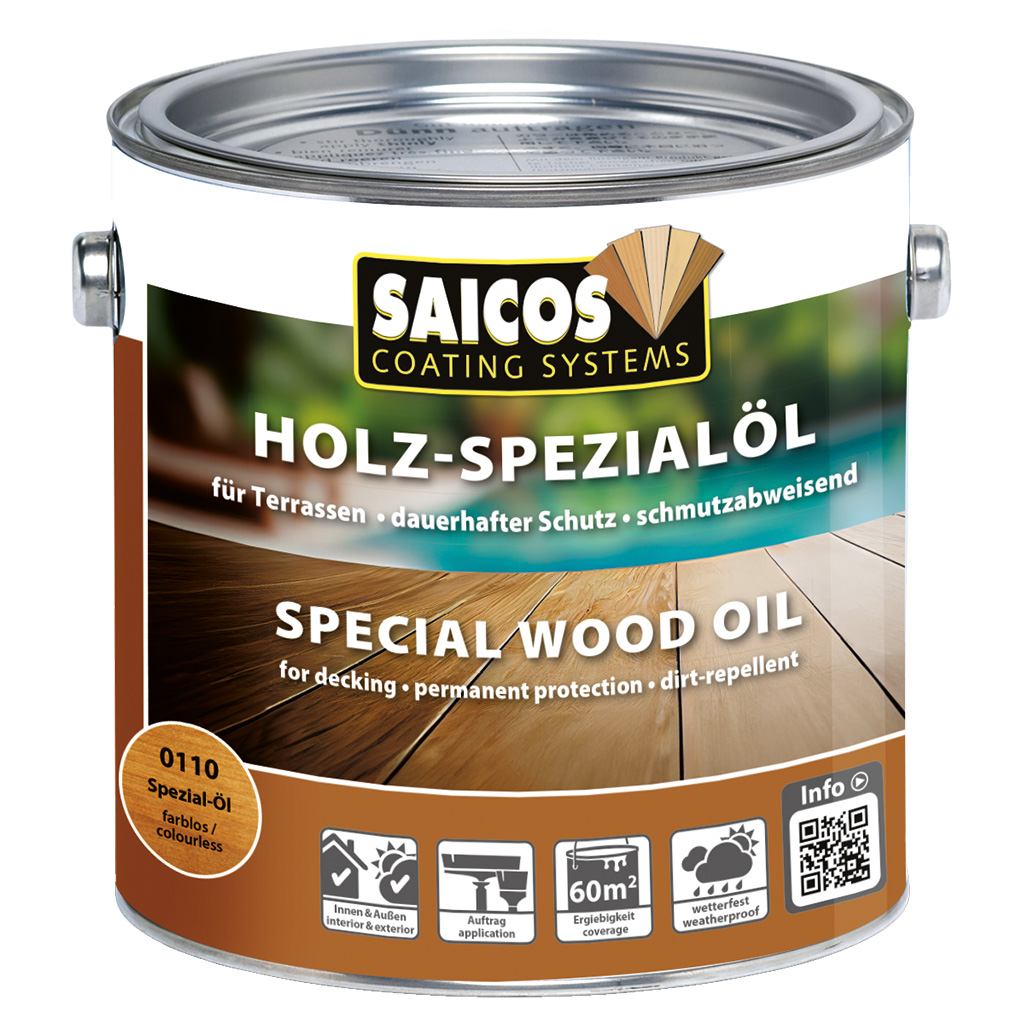 Saicos Holz-Spezialöl, 750 ml, Schwarz