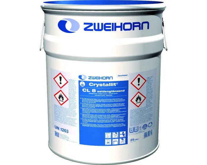 Zweihorn Lack Crystallit, Seidenglanzend CL 8, 25 l