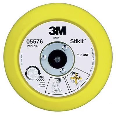 3M Stikit Schleifteller, Gelb, Ø 150mm, ungelocht