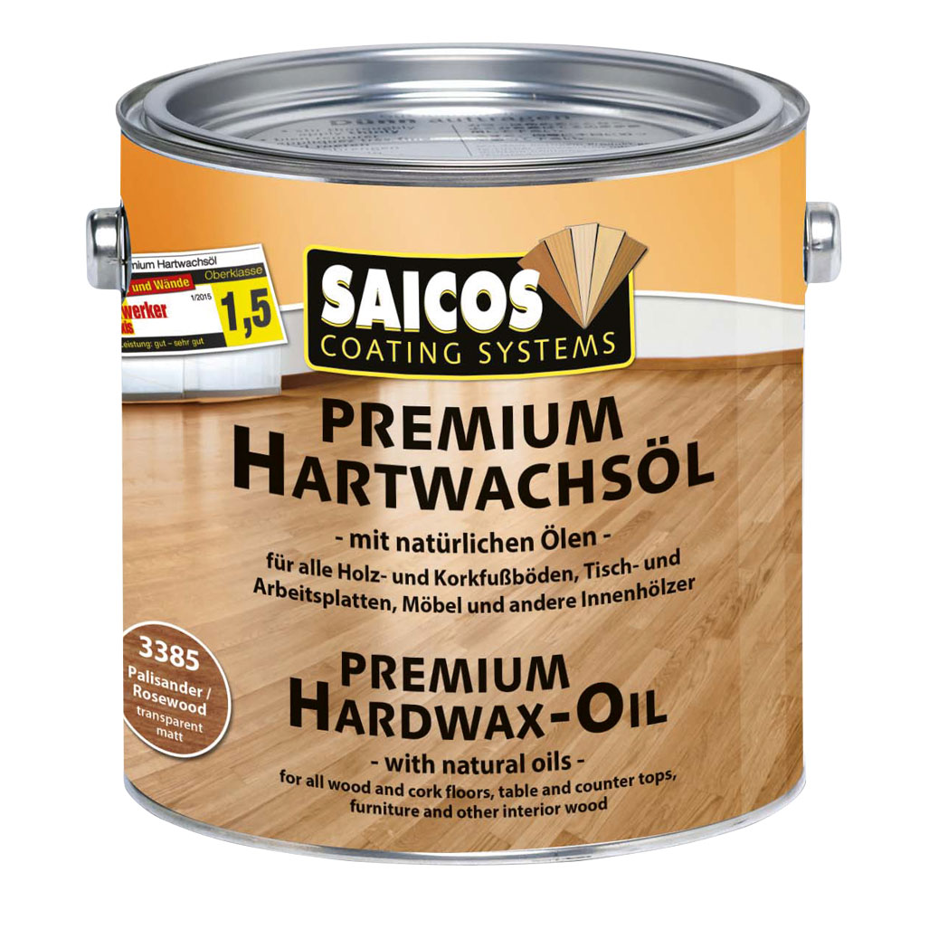 Saicos Premium Hartwachsöl, Palisander, Transparent Matt, 2,5 l
