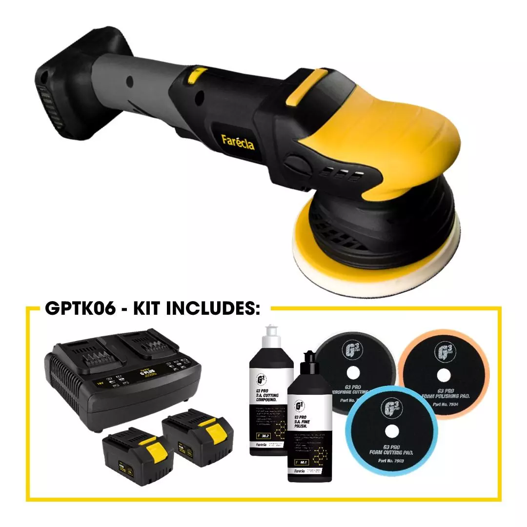 Farécla Akku-Exzenter-Poliermaschine G Plus Starter-Kit