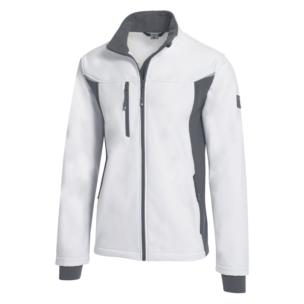 Excess Workwear Allrounder Softshelljacke 218, Weiß-Grau, Größe XXL