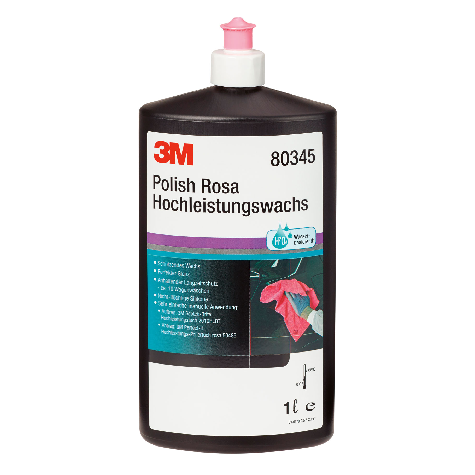 3M Polierpaste Polish Rosa Hochleistungswachs, 1 l