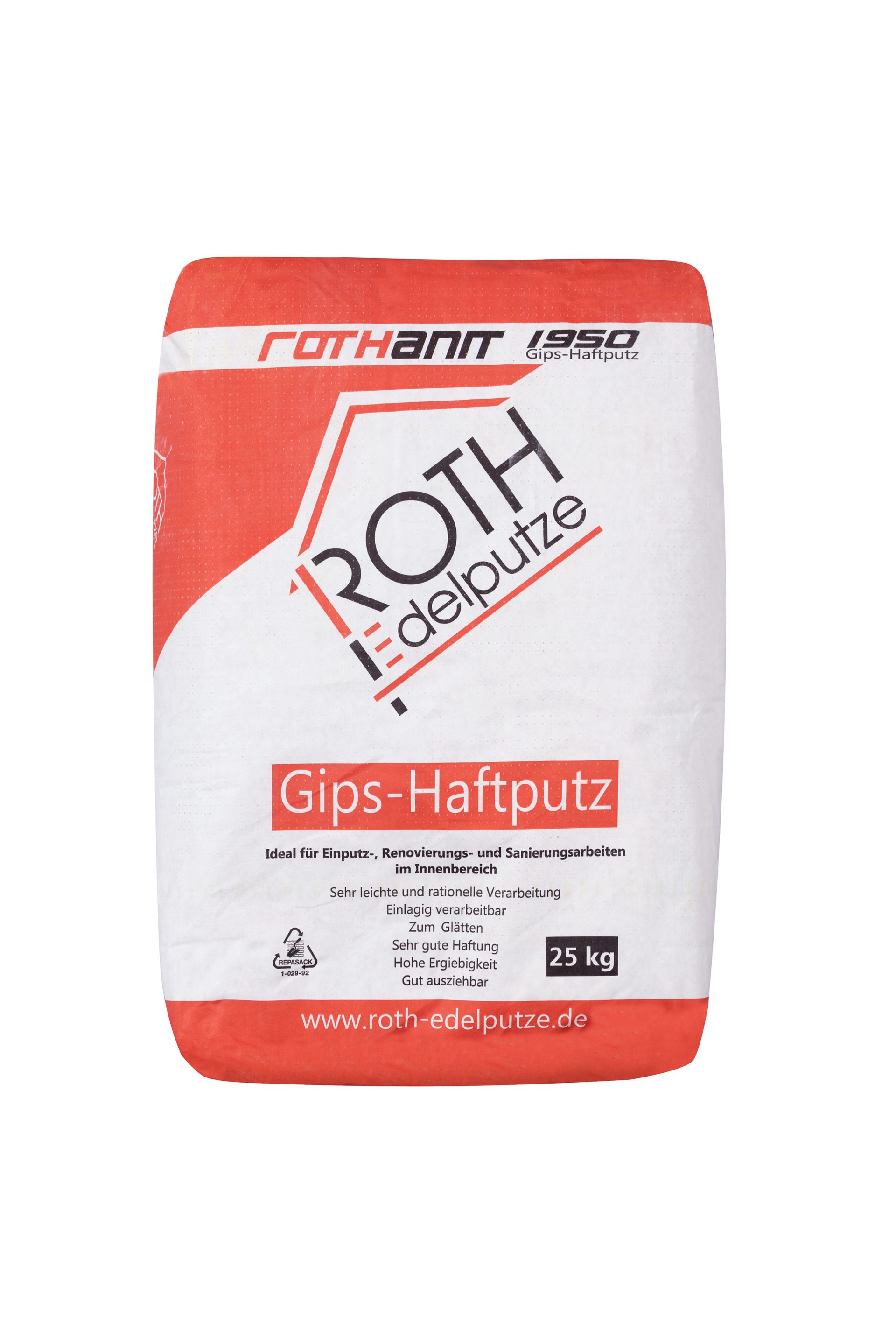 Roth Gipshaftputz Rothfuchs, Rot-Weiß, 25 kg