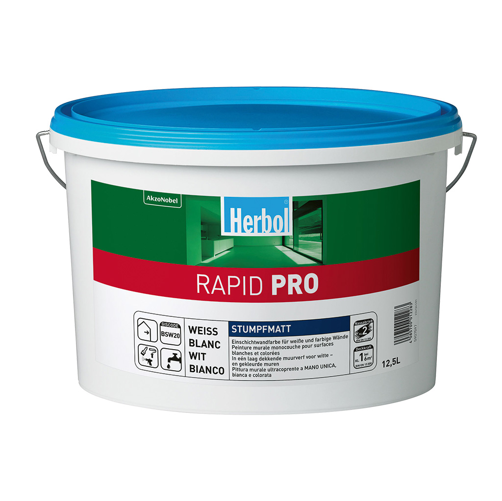 Herbol Innenfarbe Rapid Pro, WeiÃ, 5 l
