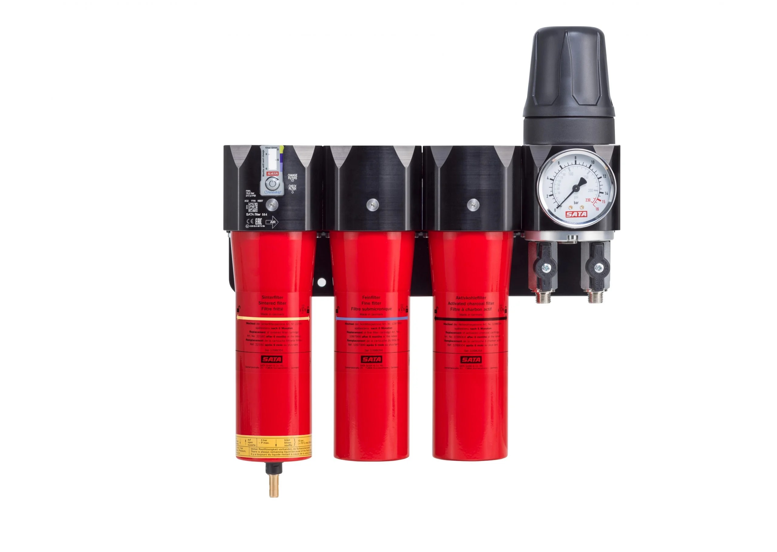 SATA filter 584 3-stufiger Sinterfilter/Feinfilter/Aktivkohle