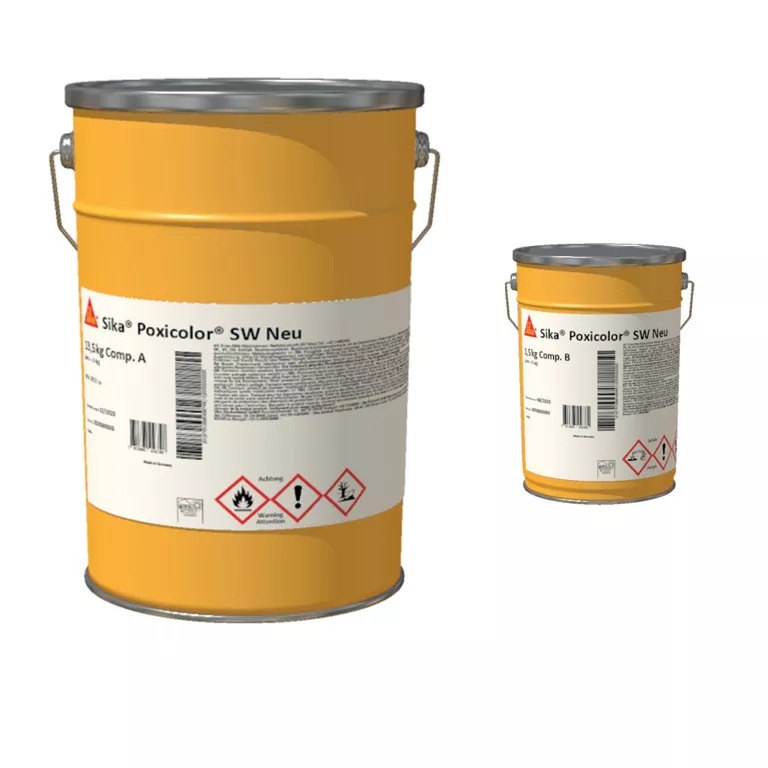 Sika Epoxidharzbeschichtung Poxicolor SW Neu, Rotbraun, 15 kg