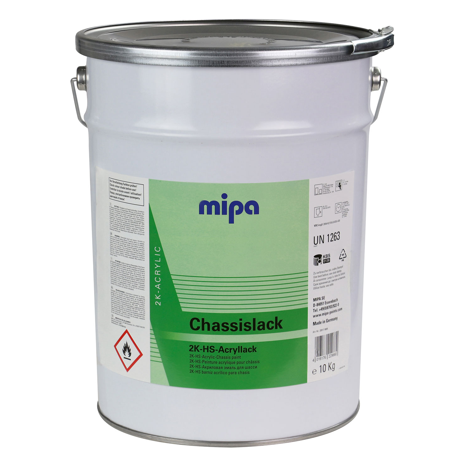 Mipa 2K Acryl HS Chassislack, Novagrau Seidenglänzend, 10 kg