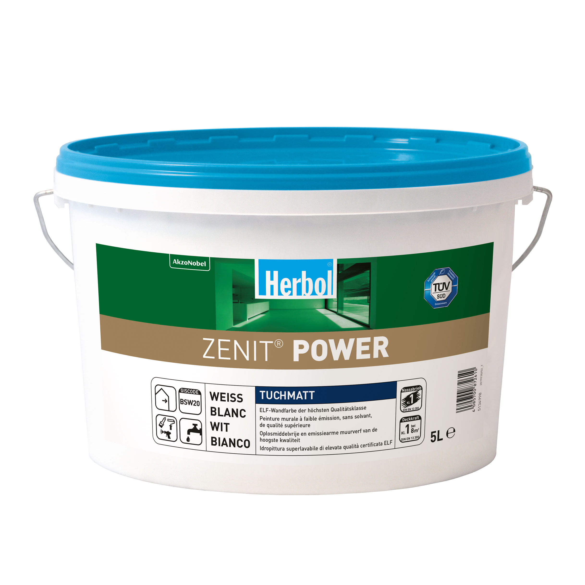 Herbol Innenfarbe Zenit Power, Basis Du3, 930 ml