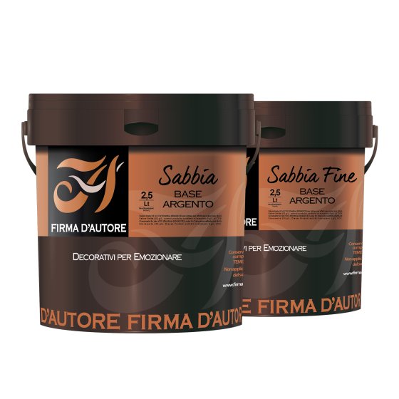 Firma D'Autore Acryl-Endbeschichtung Sabbia Fine Base, Gold, 5 l