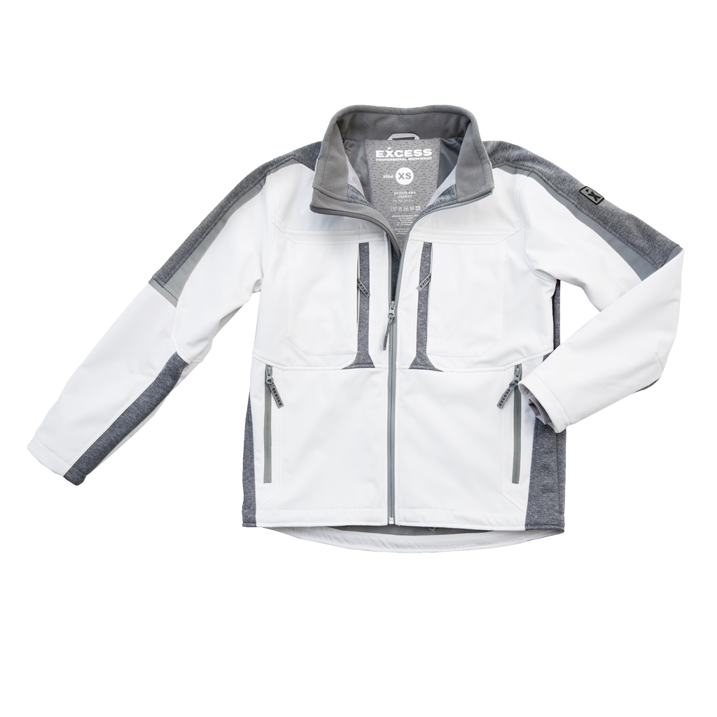 Excess Active Pro Jacke 216, Weiß-Grau, Größe XXL