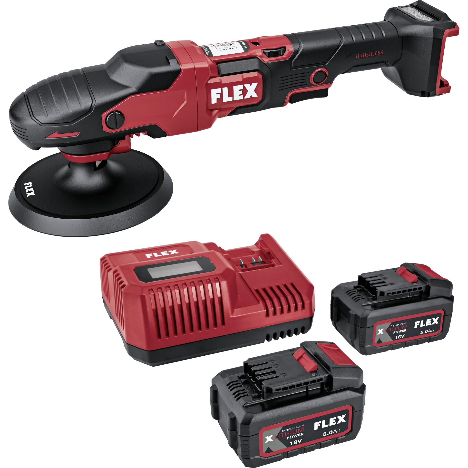 Flex Akku-Rotationspolierer PE 150 18-EC Set