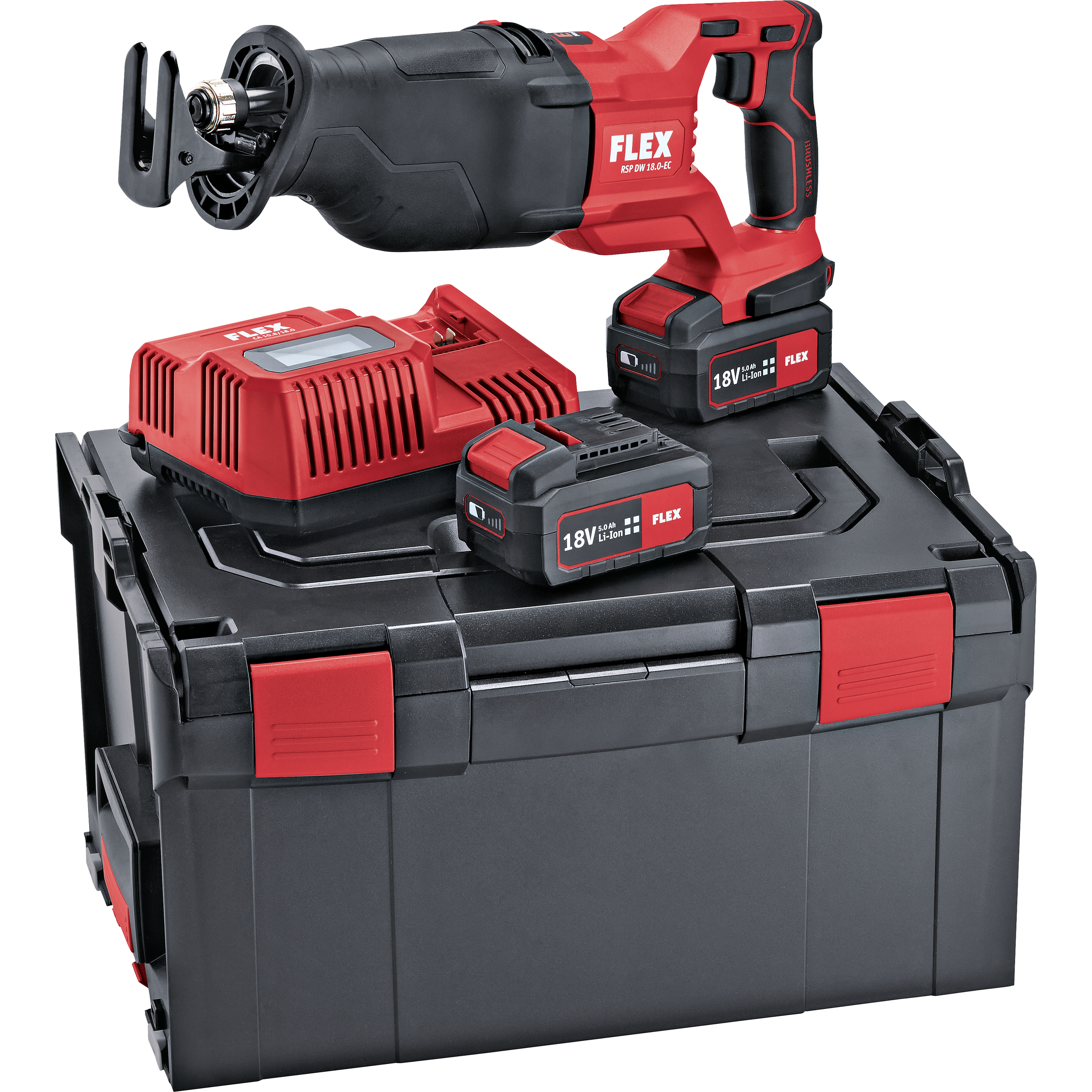 Flex Akku-Säbelsäge mit Pendelhub 18,0 V, RSP DW 18.0-EC/5.0 Set