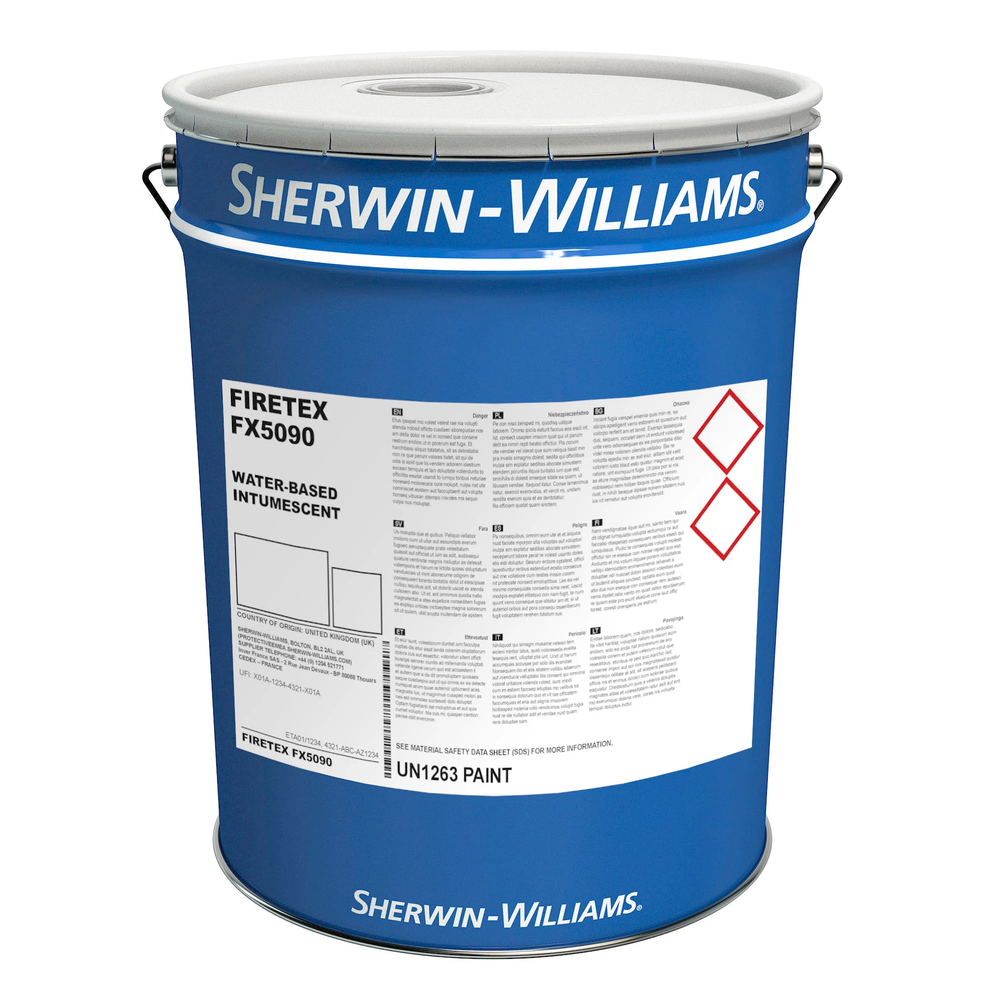 Sherwin-Williams Brandschutzbeschichtung Firetex FX 5090, Weiß, 20 l