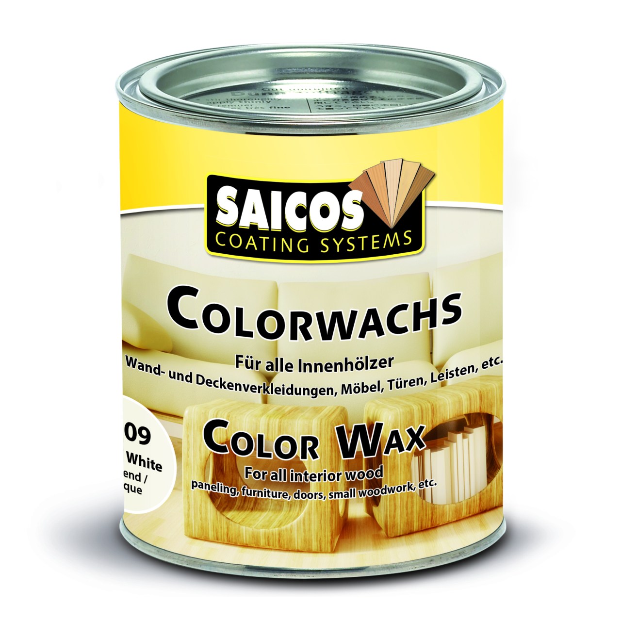 Saicos Colorwachs, Weiß, Deckend, 380 ml